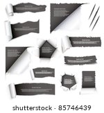 torn paper set | Shutterstock .eps vector #85746439