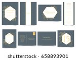 set of wedding invitation card. ... | Shutterstock .eps vector #658893901