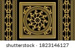 seamless border with golden... | Shutterstock .eps vector #1823146127