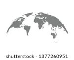 world map globe isolated on... | Shutterstock .eps vector #1377260951