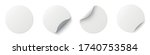 realistic set white round paper ... | Shutterstock .eps vector #1740753584