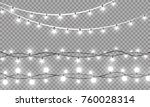 christmas lights isolated on... | Shutterstock .eps vector #760028314