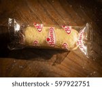 Small photo of London, England - January 21, 2017: Hostess Twinkie Cake, A cream filled cake made and distributed by Hostess Brands, Twinkies were first made in America around 1930.