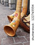 Small photo of Swiss traditional music instrument - Alpenhorn
