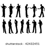 man silhouettes in vector in... | Shutterstock .eps vector #42432451