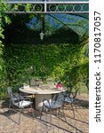 Small photo of Italy, Sicily, Ragusa Province; 29 August 2018, gazebo in the garden of a farm house in the countryside - EDITORIAL