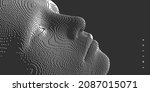 abstract digital human head... | Shutterstock .eps vector #2087015071