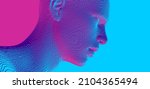 abstract digital human head... | Shutterstock .eps vector #2104365494