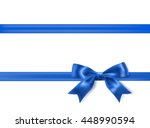 Royal Blue Silky Bow And Ribbon ...