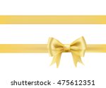 golden bow knot on white. raster | Shutterstock . vector #475612351