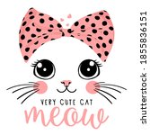 Typography Slogan With Cute Cat ...
