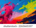 Abstract colorful oil painting...