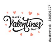 happy valentines day typography ... | Shutterstock .eps vector #536508727