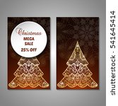 set of stylized christmas tree... | Shutterstock .eps vector #541645414