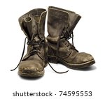 Old And Dirty Military Boots...