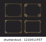 vintage golden rectangular hand ... | Shutterstock .eps vector #1210411957