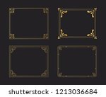 set of golden vintage borders.... | Shutterstock .eps vector #1213036684