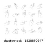 set of female hands and... | Shutterstock .eps vector #1828890347