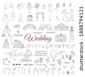 wedding elements including... | Shutterstock .eps vector #1888794121