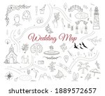 wedding invitation card with... | Shutterstock .eps vector #1889572657