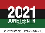 2021 juneteenth freedom day.... | Shutterstock .eps vector #1989053324