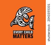 every child matters. orange... | Shutterstock .eps vector #2043355331