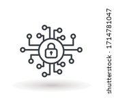 cyber security icon design ... | Shutterstock .eps vector #1714781047