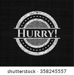 hurry  on blackboard | Shutterstock .eps vector #358245557