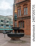 Small photo of Hannover, Germany - July 29, 2023: Hase Fountain also known as Market Fountain.