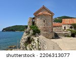 Small photo of Church of St. Sabba the Sanctified. Architecture of the Old Town in Budva. Montenegro