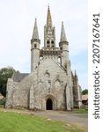 Small photo of The medieval Saint Fiacre chapel in Le Faouet, Morbihan, Brittany, France