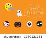 happy halloween night and... | Shutterstock .eps vector #1190121181
