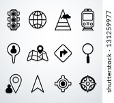 map and location icons | Shutterstock .eps vector #131259977
