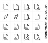 flat line icons file icons... | Shutterstock .eps vector #212428204