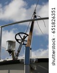 Small photo of Backstay on a sailing vessel with the sky