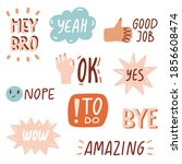 quotes with doodles and... | Shutterstock .eps vector #1856608474