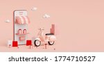 e commerce concept  delivery... | Shutterstock . vector #1774710527