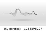 wireframe sound mixer wave... | Shutterstock .eps vector #1255895227
