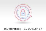 padlock digital tech logo icon... | Shutterstock .eps vector #1730415487