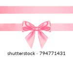 set of shiny gold silk ribbon ... | Shutterstock . vector #794771431