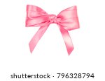single big pink bow shadow on a ... | Shutterstock . vector #796328794