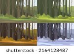 a tree in four different... | Shutterstock .eps vector #2164128487