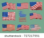 independence day usa flags... | Shutterstock .eps vector #727217551