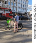 Small photo of London.UK.September 22nd 2023.Local MPs call for Lime Bike users to be tested on Highway Code before being allowed to hire bikes.