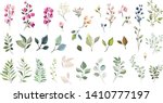 set of floral elements. flower... | Shutterstock .eps vector #1410777197