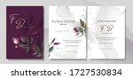 set of card with flower rose ... | Shutterstock .eps vector #1727530834