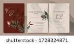 set of card with flower rose ... | Shutterstock .eps vector #1728324871