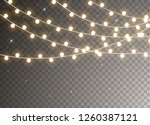 christmas lights isolated on... | Shutterstock .eps vector #1260387121