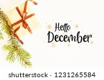 hello december calligraphy... | Shutterstock . vector #1231265584