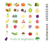 set of fruits and vegetables... | Shutterstock .eps vector #1632231181
